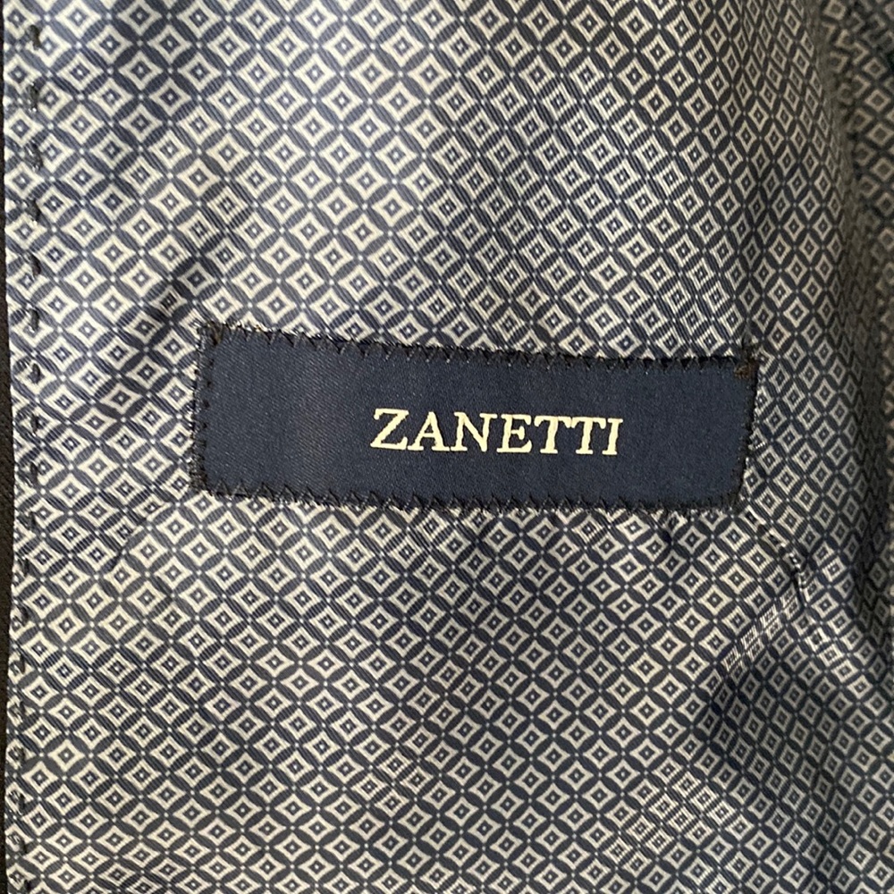 Zanetti Blue Window Pane Suit - Picture 2 of 16